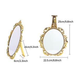 Round Brass <b>Leaf</b> Frame Decorative <b>Wall</b> Mirror Bohemian Style Framed Circular Design <b>Wall</b> <b>Decor</b> <b>Leaf</b> Design Decorative Mirror - Product Image 2