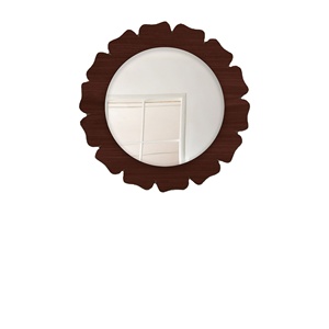 Beautiful Scandinavian Floral Design Glass <b>Wall</b> <b>Mirror</b> with Beveled Edge Artistic Decorative Bathroom <b>Mirror</b> - Product Image 1