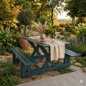 Juego de Muebles de Exterior Ecológicos de Primera Calidad Hechos de Madera Contrachapada de Pino Americano con Revestimiento Impermeable de Alta Calidad para Decoración de Jardín - Product Image 6