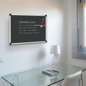 Pizarra Personalizable SYH con Marco de Aluminio Plateado y Superficie Magnética/Escritable (Opciones en Negro/Verde) - Product Image 6