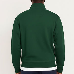 Nouveauté 2026 Sweat à capuche d'hiver à fermeture éclair quart, brodé et imprimé personnalisé, couleur unie, coupe décontractée, grammage lourd - Product Image 5