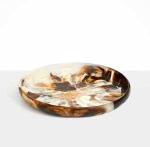 Assiette de service ronde moderne en résine polie pour cuisine, maison, hôtel, restaurant, couleur argent - Product Image 6