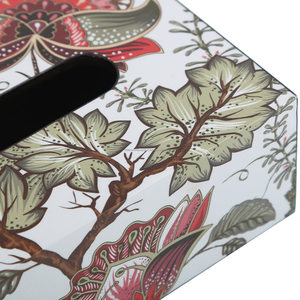 Classic Rectangular Cardboard Storage Box With Floral Pattern And Handle For <b>Desk</b> Organization - Product Image 5