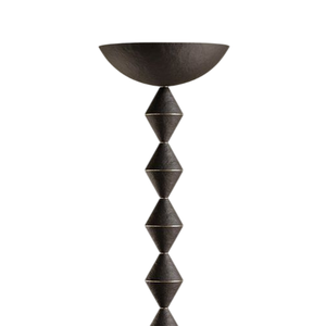 Support à bougie décoratif noir fini pour la décoration intérieure, porte-bougie de haute qualité en aluminium coulé, fait main et personnalisé - Product Image 3