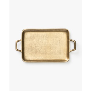Factory Direct Antique Gold Metal Serving Tray Custom Cast Brass <b>Home</b> Decor Accessories Wholesale - Product Image 1