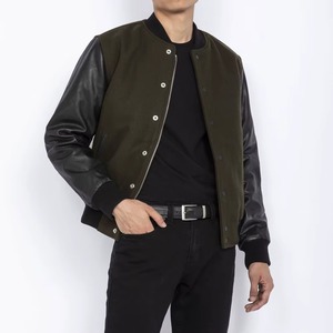 แจ็คเก็ตวาร์ซิตี้ผู้ชายคุณภาพสูง OEM ผ้าคุณภาพสูงสั่งทำพิเศษ เสื้อผ้าสตรีทแวร์แบบสั่งทำพิเศษ แจ็คเก็ตวาร์ซิตี้ Letterman อุ่นสบายสำหรับผู้ชาย - Product Image 3