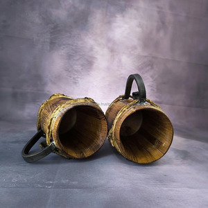 Taza de Café de Madera Rústica, Producto de Exportación de la Mejor Calidad de la India, Diseño Tradicional Hecho a Mano, Artículo para Beber - Product Image 6