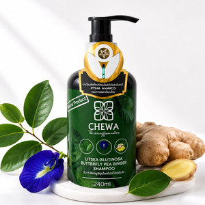 Chewa 240ml Unisex Herbal Hair <b>Shampoo</b> Reducing Hair Loss Strengthen Roots Concentrated Made Butterfly Pea Flower Extract Ginger - Product Image 1