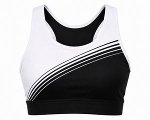 Women's Racerback Sports <b>Bra</b> <b>Blue</b> White High Support Athletic Wear Quick Dry Breathable Eco-Friendly U-NECK - Product Image 2