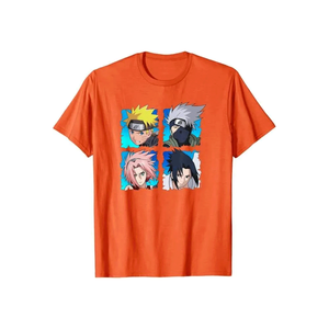 T-shirt décontracté pour homme à manches courtes et col rond, imprimé avec des personnages, bleu clair, coupe classique, en coton tricoté - Product Image 5