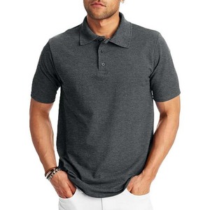 Camisetas Polo Deportivas de Manga Corta para Hombre al Por Mayor, con Logotipo Personalizado, Color Gris, Precio Económico - Product Image 4