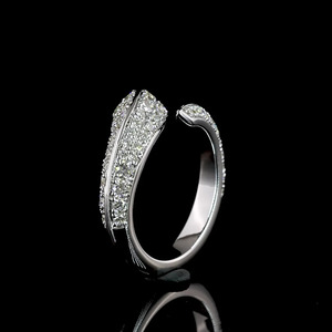 Bague statement en or 10K 14K 18K ou argent 925 935 avec diamants cultivés en laboratoire sertis pavé - Product Image 4