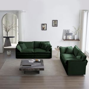 Set Divano Imbottito a 2 Posti 2+2 Sedute per Casa, Ufficio, Salotto, Soggiorno con 2 Pezzi - Product Image 2