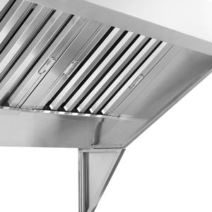 Cappa di scarico commerciale da 8FT in acciaio inossidabile 201 per Food Truck, con griglia a U rimovibile per rimorchi con congelatore - Product Image 6