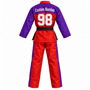 Uniforme de Taekwondo Personalizado RexFit Sports, Logotipo y Diseño Personalizados, Dobok de Artes Marciales con Cinturón Negro, Uniforme de Entrenamiento al por Mayor OEM - Product Image 3