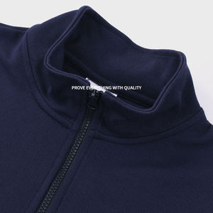 เสื้อพูลโอเวอร์คอวีแบบซิป 1/4 หรือครึ่งซิป สำหรับผู้ชาย คุณภาพสูง ระบายอากาศได้ดี แฟชั่นทันสมัย แบบเรียบง่าย เหมาะสำหรับชุดยูนิฟอร์มทำงาน สามารถสั่งทำพร้อมปักโลโก้ได้ - Product Image 6