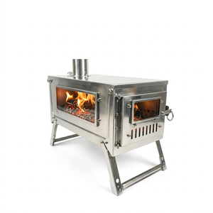 Estufa de Camping Plegable Portátil de Aleación de Titanio con 5 Deflectores de Viento, Multiusos para Invierno, Cocina al Aire Libre, Calefacción de Tiendas de Campaña, Uso en Todas las Estaciones - Product Image 1
