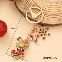 Porte-clés et pendentif de sac créatif en alliage de zinc, motif sapin de Noël minimaliste transfrontalier, cadeau de Noël, petite pièce de la série de Noël
