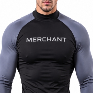 Men <b>Compression</b> <b>Shirt</b> <b>Long</b> <b>Sleeve</b> Athletic Fitted Sports Top Mock Neck Sports Wear Custom Made Full <b>Sleeve</b> <b>Compression</b> <b>Shirt</b> - Product Image 5