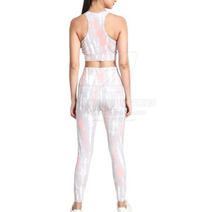 Conjunto de Yoga de Dos Piezas, Ropa Deportiva para Gimnasio, Entrenamiento, Fitness, Material Elástico Transpirable Ecológico, Control de Sudor Cómodo - Product Image 2