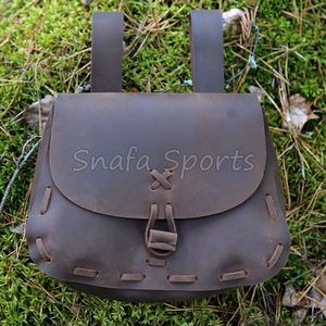 Sac banane unisexe vintage en cuir véritable avec fermeture, pochette de ceinture en cuir imperméable - Product Image 4