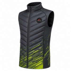 Gilet matelassé sans manches pour homme, col montant sportif personnalisé, léger, en toile, avec fermeture éclair sur le devant, pour l'hiver et les activités de plein air, sublimation - Product Image 1