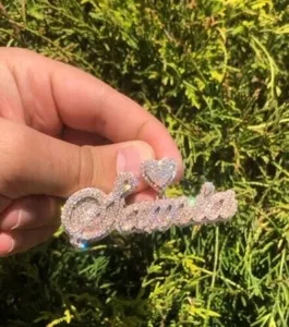 จี้สร้อยคอโมอิสซาไนต์ทรงกลุ่ม เงินแท้ 925 ประดับเพชรทรงกลมหรูหรา สไตล์ฮิปฮอป - Product Image 4