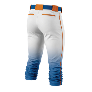 Wholesale Sublimation Botton Team Softball Wear Polyester Plain Custom Sublimation Baseball <b>Pants</b> White - Product Image 5