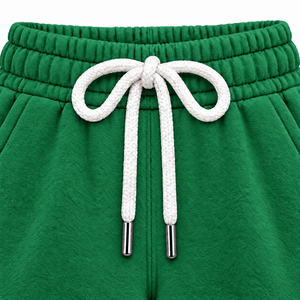 <b>Women</b> Solid Green Cotton <b>Shorts</b> Mid <b>Waist</b> <b>Elastic</b> Regular Fit Casual Knitted Breathable - Product Image 5