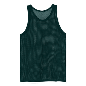 Débardeur unisexe en maille, col rond, sans manches, bleu marine uni, respirant, en polyester, gilet d'été, coupe régulière pour adulte - Product Image 6