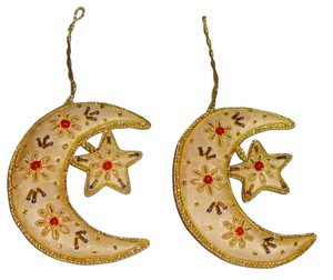 Decoración Colgante con Diseño de Luna y Estrella, Adorno Islámico para Ramadán y Eid |   Adorno Decorativo de Tela |   Proveedor Mayorista - Product Image 3