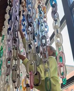 Wholesale <b>Large</b> Colorful Resin Chain Link <b>Wall</b> Art DIY <b>Wall</b> Hanging <b>Decor</b> for Home Craft Projects Modern Handmade - Product Image 4