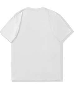 Men's White T-Shirt Front Digital Print Short Sleeve O-Neck Casual Regular Fit 100% Cotton Jersey Breathable - Product Image 2