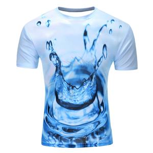 Nouveautés T-shirts d'été à séchage rapide pour hommes T-shirts à manches courtes de grande taille avec motif uni à sublimation - Product Image 1