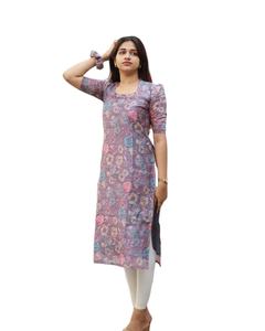 Kurti indien en coton viscose brodé de haute qualité, facile à porter, avec un design ethnique moderne pour femmes - Product Image 1