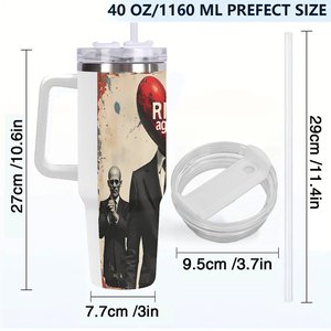 Vaso Térmico Grande de Acero Inoxidable de 40oz con Popote para Iniciativas de Cultura Corporativa - Product Image 4