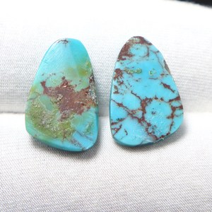 Turquesa Natural Sleeping Beauty Arizona, Par de Gemas Sueltas con Corte Elegante para Joyería - Product Image 3