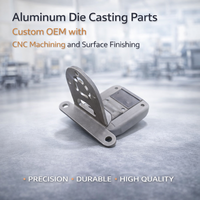 Pièces moulées sous pression en aluminium, OEM personnalisé avec finition de surface usinée CNC, couleur et taille sur mesure pour usage industriel, fabriqué à Taïwan