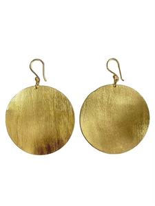 New Arrival 2025 Premium Quality Modern Cute Gold-Plated Polished Extra Large Brass <b>Tag</b> Earrings at Wholesale Rate - Product Image 2