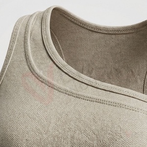 Ensemble 2 pièces de yoga pour femme, bleu marine côtelé, composé d'un crop top à manches longues et d'un short taille haute, avec décolleté carré et bretelles spaghetti - Product Image 4