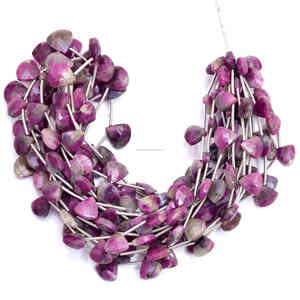 Natural <b>Ruby</b> Zoisite 9X9 to 12x12 mm Beads Faceted Heart Shape 16 Inch <b>Ruby</b> Zoisite Gemstone Strand Beads For Making Jewelry - Product Image 1