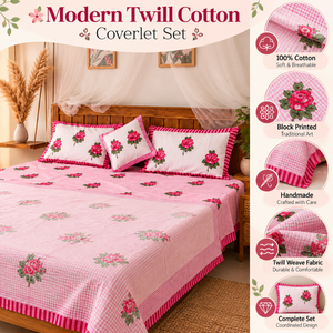 Stylish Printed Cotton Bedsheet with Classic Pattern Durable Fabric Eco-Friendly for Everyday Use <b>Bedspread</b> Coverlet for Bedroom - Product Image 5