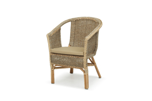 Fauteuil en rotin moderne, fauteuil en osier fait main, structure en bois, mobilier de salon, design minimaliste, siège d'intérieur pour hôtel - Product Image 3