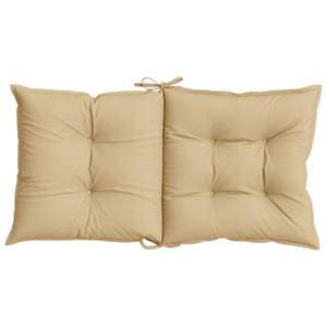 Ensemble de 4 coussins de chaise à dossier bas beige mélangé, coussins et oreillers d'extérieur - Product Image 6
