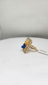 Anillo de Diamantes de Lujo de 14K para Mujer, Pureza SI, Color H, Diamante de 0.61ct, Peso Neto 8.638g, Certificado IGI, Chapado en Rodio, Perfecto para la Moda - Product Image 3