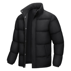 Stand Collar Front Logo Men Plus Waterproof Windproof Eco-Friendly Casual Winter Jacket Pockets Wholesale OEM Custom Printed - Product Image 1