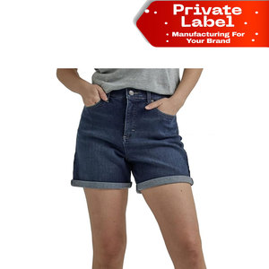 Shorts de mezclilla Y2K para mujer, diseño personalizado, lavado intenso, estilo streetwear, pantalones cortos vaqueros, venta al por mayor, shorts de mezclilla modernos para mujer, bordados - Product Image 1
