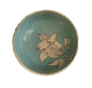 Tazón de Madera Ecológico y Colorido con Acabado Esmaltado, Estilo Americano Redondo, para Servir en Fiestas, Almacenamiento en el Hogar y Restaurantes - Product Image 1