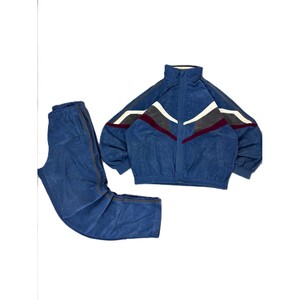 Chándal Azul para Niños, Manga Larga, Cierre de Cremallera, Diseño Deportivo, Bloques de Color, Bolsillos Laterales, Ropa de Otoño, 100% Poliéster, Corte Regular - Product Image 1