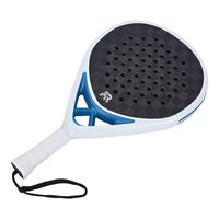 Raquette de padel en fibre de carbone de qualité professionnelle, légère, écologique, de forme goutte d'eau, filet en nylon, club, tournoi, entraînement